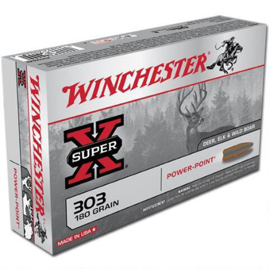 WIN SUPER-X 303BRIT 180GR POWER POINT 20/10 - Ammunition